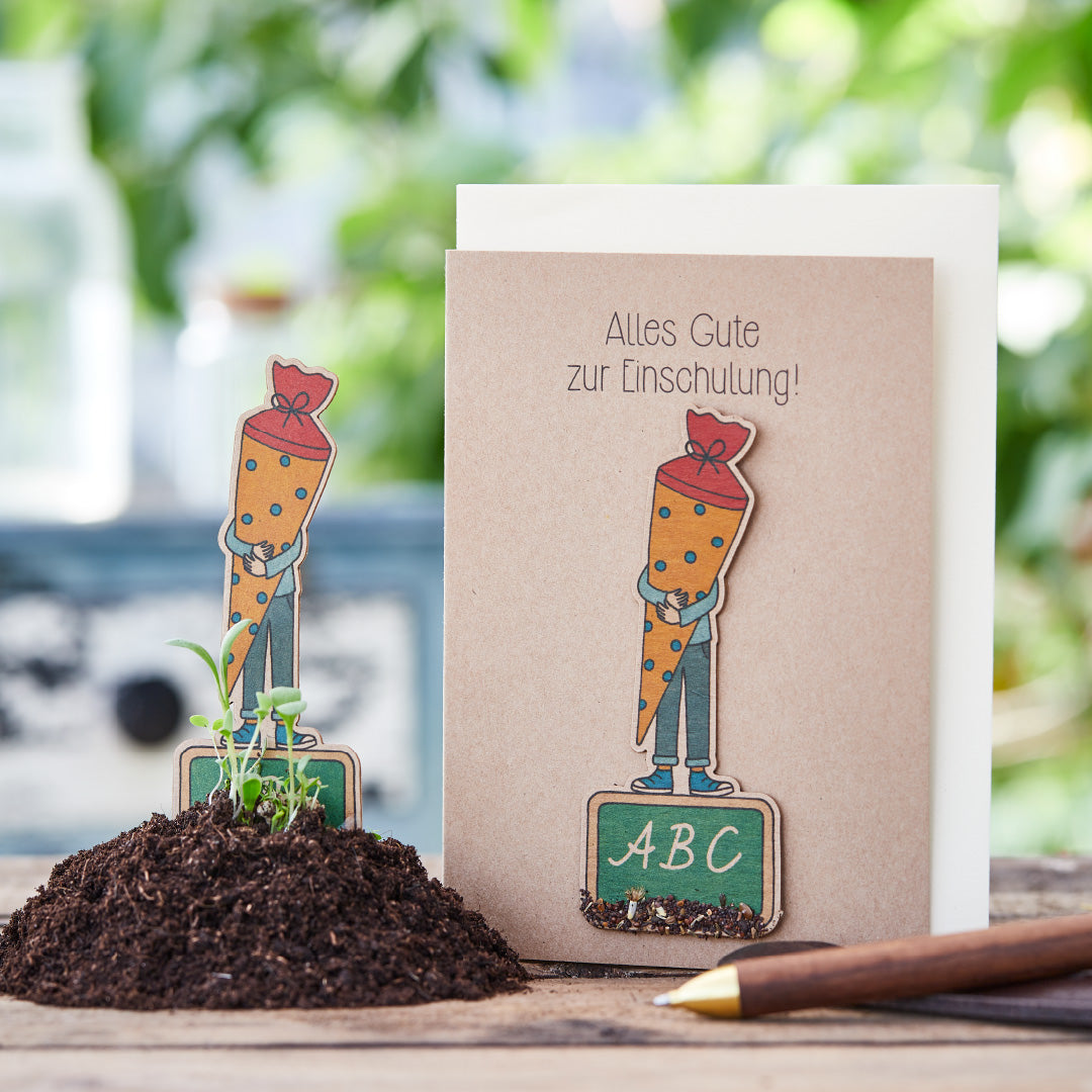 Seed plug card - Happy first day of school 